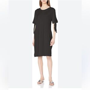 M Made in Italy Womens Short Sleeve T-Shirt Dress Size Medium tie sleeves
